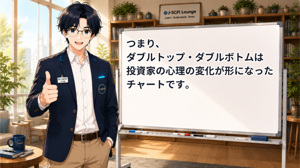 J-SCFI先輩が今日のポイントをまとめているイラスト