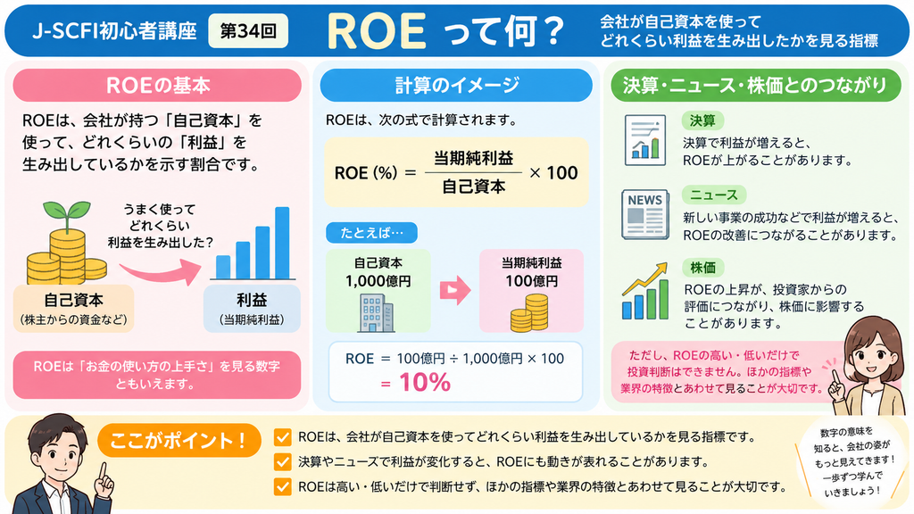 ROEの基本を図解した初心者向けイラスト