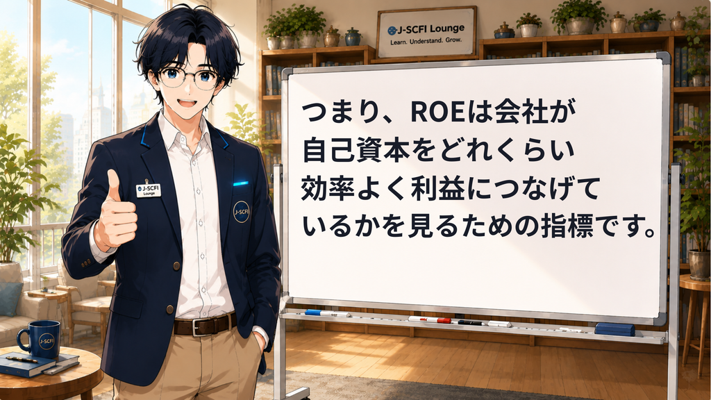 J-SCFI先輩が今日のポイントをまとめているイラスト