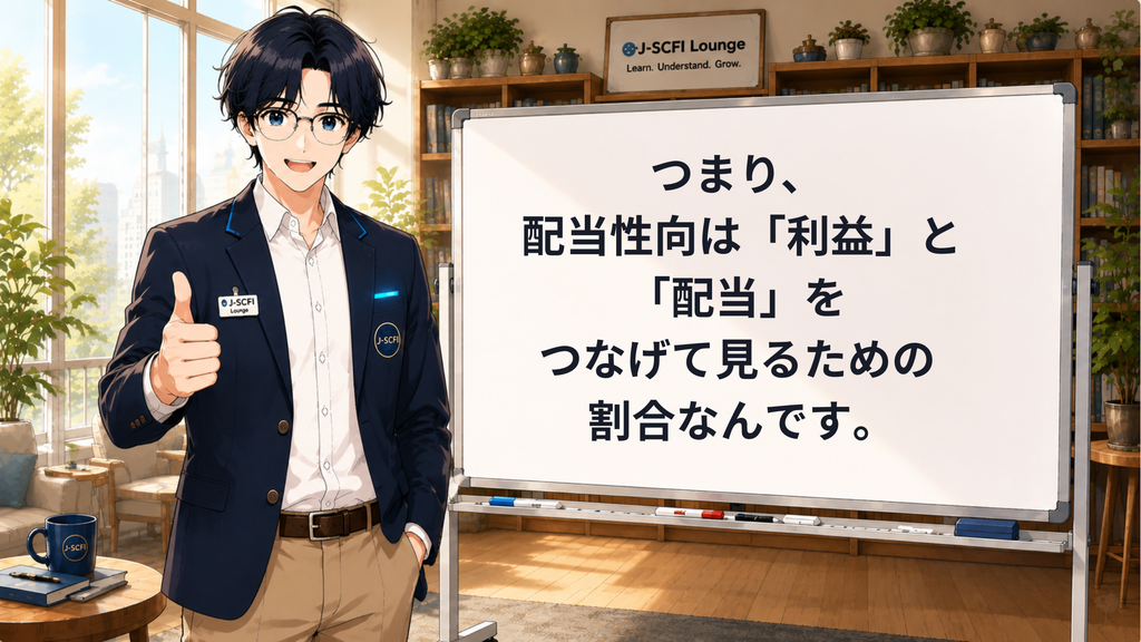 J-SCFI先輩が今日のポイントをまとめているイラスト